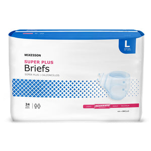  Unisex Adult Incontinence Brief McKesson Super Plus Large Disposable Moderate Absorbency 