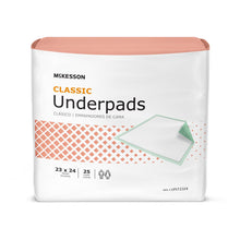 Load image into Gallery viewer,  Underpad McKesson Classic Plus 23 X 24 Inch Disposable Fluff / Polymer Light Absorbency 
