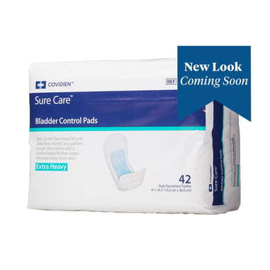  Bladder Control Pad Sure Care™ 4 X 14-1/2 Inch Heavy Absorbency Polymer Core One Size Fits Most Adult Unisex Disposable 