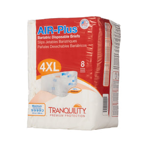  Unisex Adult Incontinence Brief Tranquility® AIR-Plus™ Bariatric 4X-Large Disposable Heavy Absorbency 