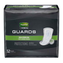Load image into Gallery viewer,  Bladder Control Pad Depend® Guards for Men 12 Inch Length Heavy Absorbency Absorb-Loc® Core One Size Fits Most Adult Male Disposable 
