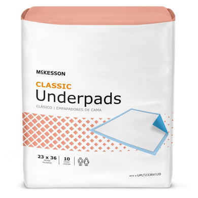  Underpad McKesson 23 X 36 Inch Disposable Fluff / Polymer Light Absorbency 