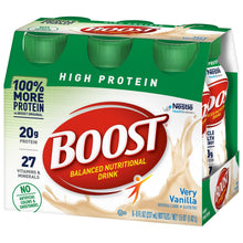 Load image into Gallery viewer, Oral Supplement Boost® High Protein Very Vanilla Flavor Ready to Use 8 oz. Bottle
