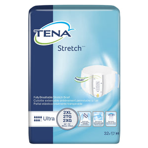  Unisex Adult Incontinence Brief TENA® Stretch™ Ultra 2X-Large Disposable Moderate Absorbency 