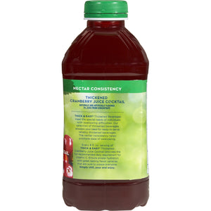 Thickened Beverage Thick & Easy® 46 oz. Bottle Cranberry Juice Cocktail Flavor Ready to Use Nectar Consistency
