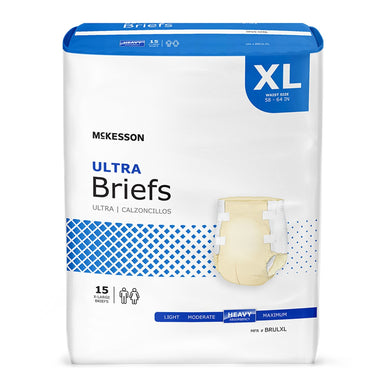 Unisex Adult Incontinence Brief McKesson Ultra X-Large Disposable Heavy Absorbency 