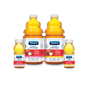 Thickened Beverage Thick-It® Clear Advantage® 8 oz. Bottle Apple Flavor Ready to Use Nectar Consistency