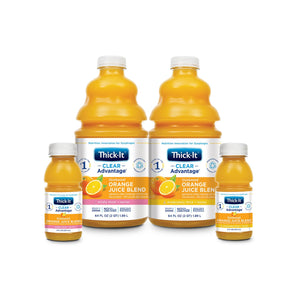 Thickened Beverage Thick-It® Clear Advantage® 8 oz. Bottle Orange Flavor Ready to Use Honey Consistency