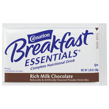 Load image into Gallery viewer, Oral Supplement Carnation® Breakfast Essentials® Rich Milk Chocolate Flavor Powder 36 Gram Individual Packet
