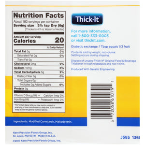 Food and Beverage Thickener Thick-It® Original 36 oz. Canister Unflavored Powder Consistency Varies By Preparation