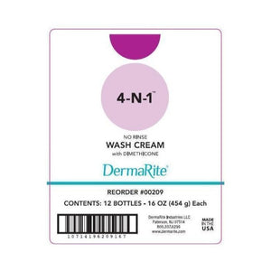  Rinse-Free Body Wash DermaRite® 4-N-1™ Cream 16 oz. Tube Fresh Scent 