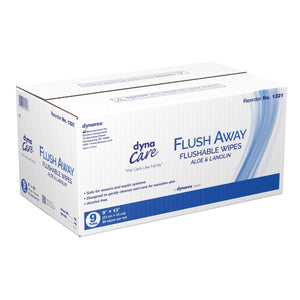  Flushable Personal Wipe Flush Away Adult Tub Aloe / Lanolin Scented 60 Count 