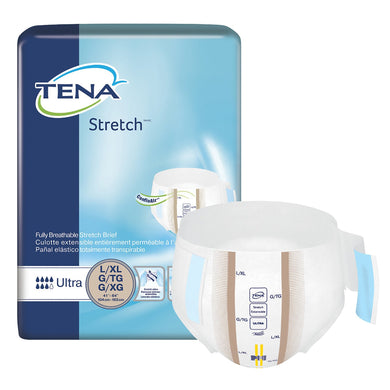  Unisex Adult Incontinence Brief TENA® Stretch™ Ultra Large / X-Large Disposable Moderate Absorbency 