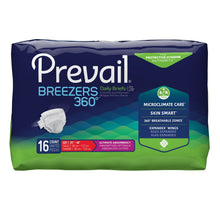 Load image into Gallery viewer,  Unisex Adult Incontinence Brief Prevail® Breezers 360°™ Size 1 Disposable Heavy Absorbency 
