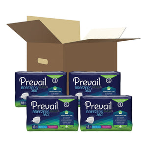  Unisex Adult Incontinence Brief Prevail® Breezers 360°™ Size 2 Disposable Heavy Absorbency 