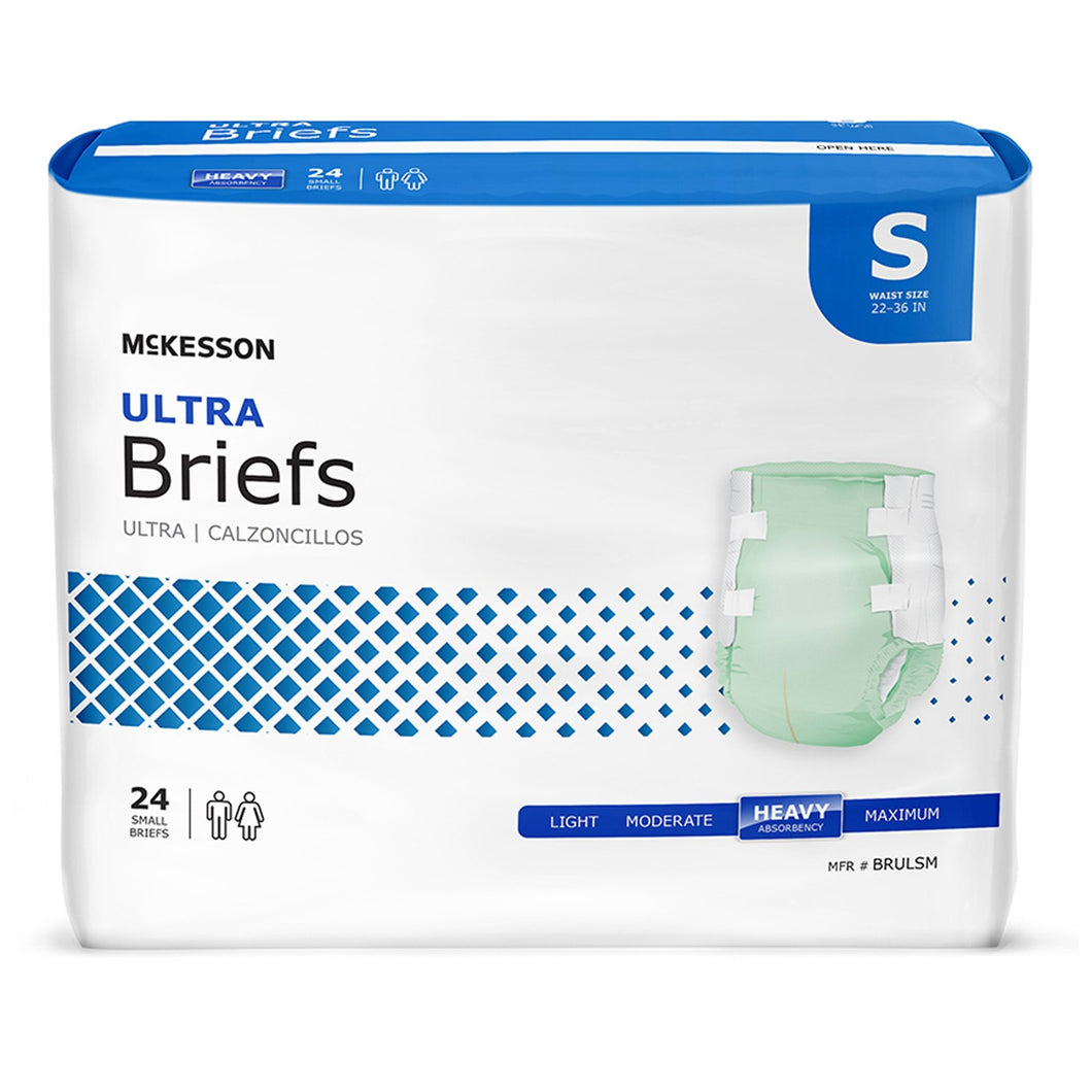  Unisex Adult Incontinence Brief McKesson Ultra Small Disposable Heavy Absorbency 