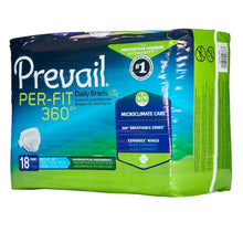 Load image into Gallery viewer,  Unisex Adult Incontinence Brief Prevail® Per-Fit 360°™ Large Disposable Heavy Absorbency 
