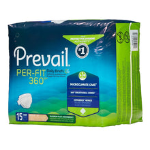 Load image into Gallery viewer,  Unisex Adult Incontinence Brief Prevail® Per-Fit 360°™ X-Large Disposable Heavy Absorbency 
