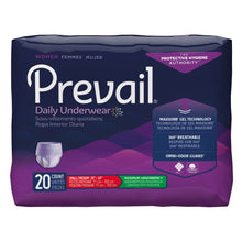 Load image into Gallery viewer,  Female Adult Absorbent Underwear Prevail® For Women Daily Underwear Pull On with Tear Away Seams Small / Medium Disposable Heavy Absorbency 
