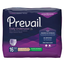 Load image into Gallery viewer,  Female Adult Absorbent Underwear Prevail® For Women Daily Underwear Pull On with Tear Away Seams X-Large Disposable Heavy Absorbency 
