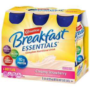 Oral Supplement Carnation® Breakfast Essentials® Creamy Strawberry Flavor Ready to Use 8 oz. Bottle
