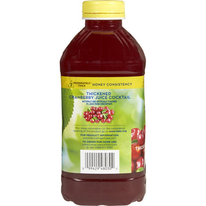 Thickened Beverage Thick & Easy® 46 oz. Bottle Cranberry Juice Cocktail Flavor Ready to Use Honey Consistency