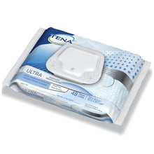 Load image into Gallery viewer,  Rinse-Free Bath Wipe TENA® Ultra Soft Pack Aloe / Vitamin E / Chamomile Unscented 48 Count 
