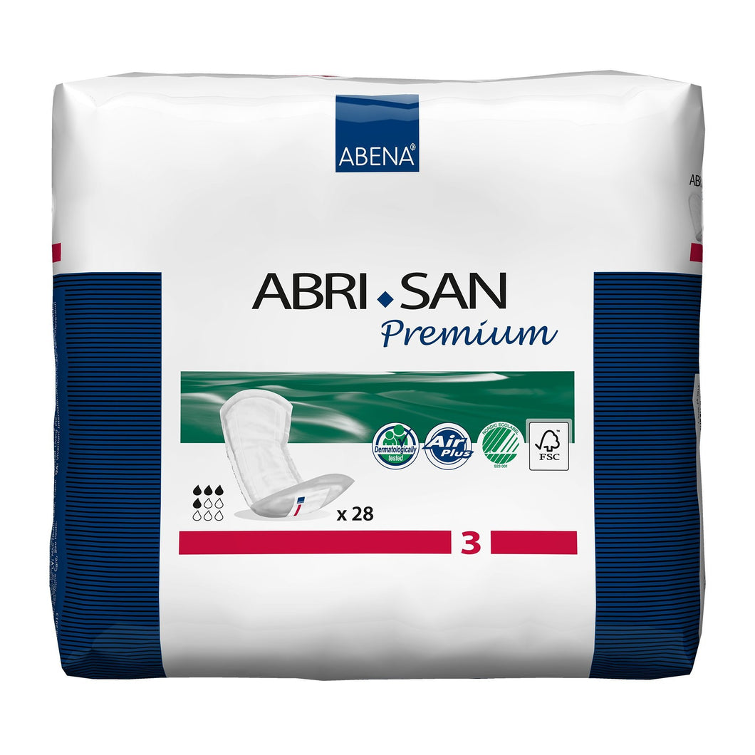  Bladder Control Pad Abri-San™ Premium 13 Inch Length Moderate Absorbency Fluff / Polymer Core Level 3 Adult Unisex Disposable 