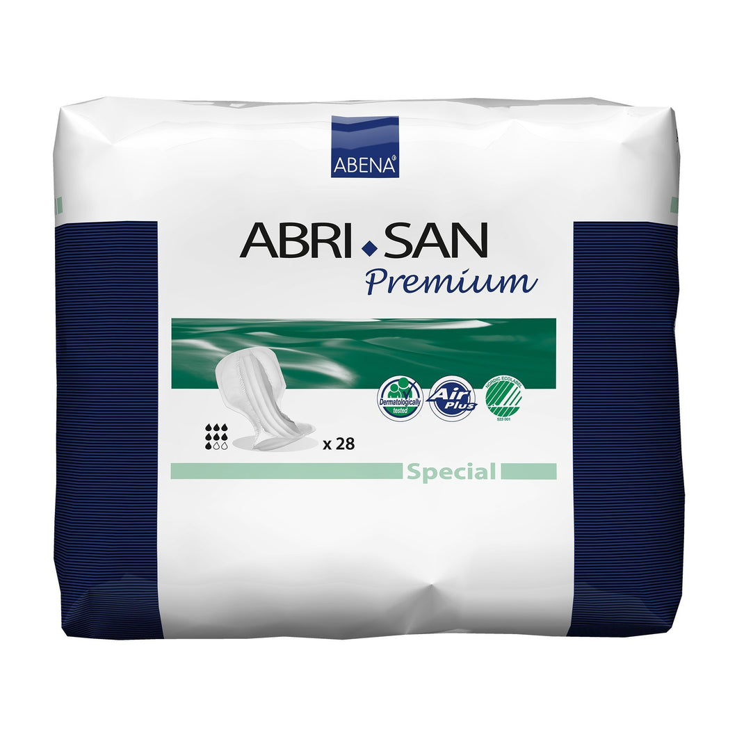  Bladder Control Pad Abri-San™ Special 27-1/2 Inch Length Moderate Absorbency Fluff / Polymer Core One Size Fits Most Adult Unisex Disposable 