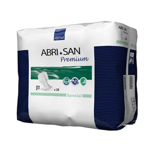  Bladder Control Pad Abri-San™ Special 27-1/2 Inch Length Moderate Absorbency Fluff / Polymer Core One Size Fits Most Adult Unisex Disposable 