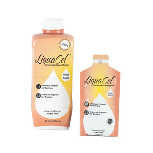 Oral Protein Supplement LiquaCel™ Peach Mango Flavor Ready to Use 32 oz. Bottle