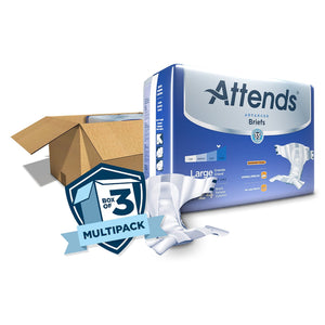  Unisex Adult Incontinence Brief Attends® Advanced Large Disposable Heavy Absorbency 