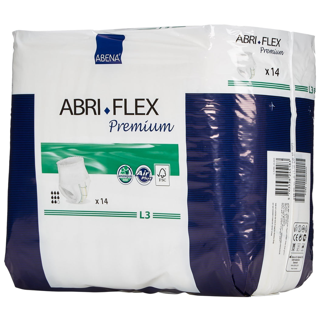  Unisex Adult Absorbent Underwear Abri-Flex™ Premium L3 Pull On with Tear Away Seams Large Disposable Heavy Absorbency 