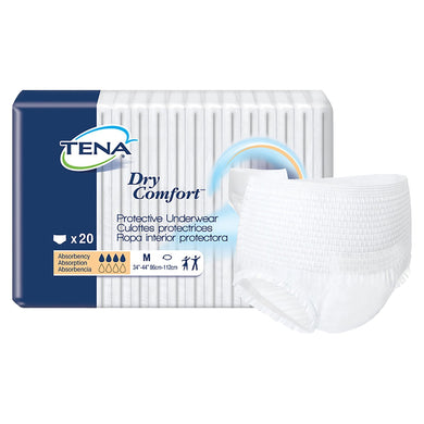  Unisex Adult Absorbent Underwear TENA® Dry Comfort™ Pull On with Tear Away Seams Medium Disposable Moderate Absorbency 