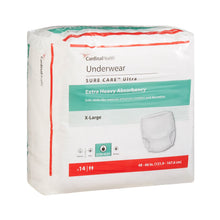 Load image into Gallery viewer,  Unisex Adult Absorbent Underwear Sure Care™ Ultra Pull On with Tear Away Seams X-Large Disposable Heavy Absorbency 
