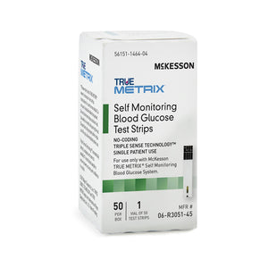 Blood Glucose Test Strips McKesson TRUE METRIX® 50 Strips per Box For McKesson TRUE METRIX® Self Monitoring Blood Glucose System