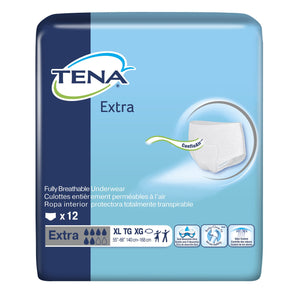  Unisex Adult Absorbent Underwear TENA® Extra Pull On with Tear Away Seams X-Large Disposable Moderate Absorbency 