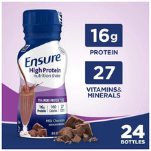 Load image into Gallery viewer, Oral Supplement Ensure® High Protein Chocolate Flavor Ready to Use 8 oz. Bottle
