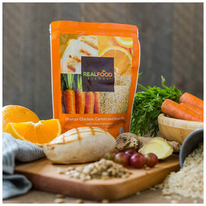 Tube Feeding Formula Real Food Blends™ 9.4 oz. Pouch Ready to Use Orange Chicken / Carrots / Brown Rice Adult / Child