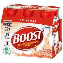 Load image into Gallery viewer, Oral Supplement Boost® Original Creamy Strawberry Flavor Ready to Use 8 oz. Bottle
