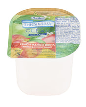 Load image into Gallery viewer,  Thickened Beverage Thick &amp; Easy® Sugar Free 4 oz. Portion Cup Peach Mango Flavor Ready to Use Honey Consistency 
