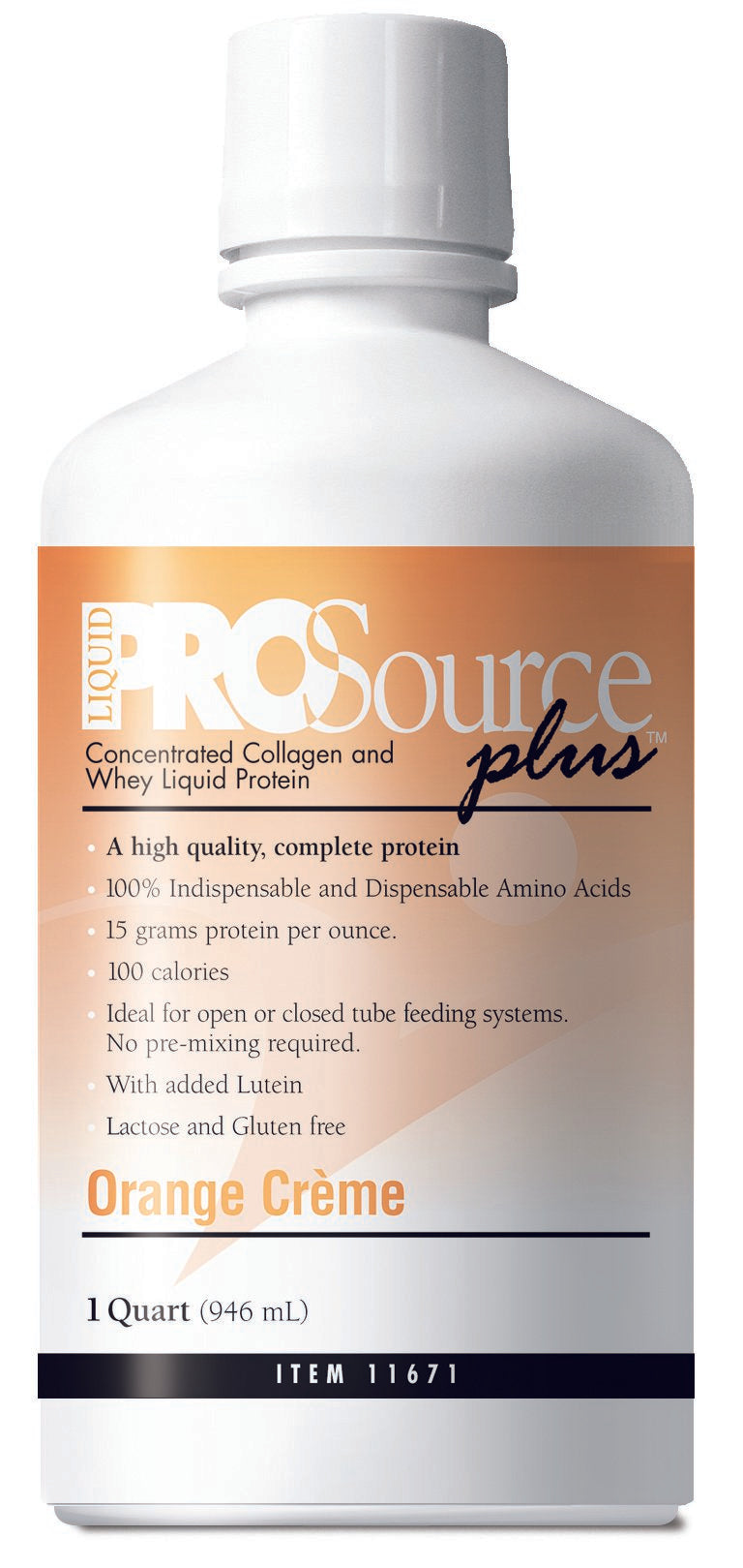  Protein Supplement ProSource Plus™ Orange Crème Flavor 32 oz. Bottle Ready to Use 