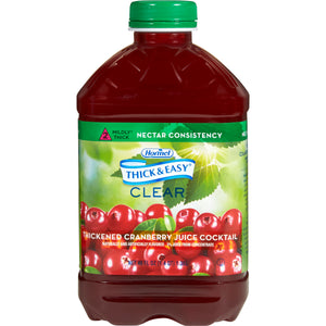  Thickened Beverage Thick & Easy® 46 oz. Bottle Cranberry Juice Cocktail Flavor Ready to Use Nectar Consistency 