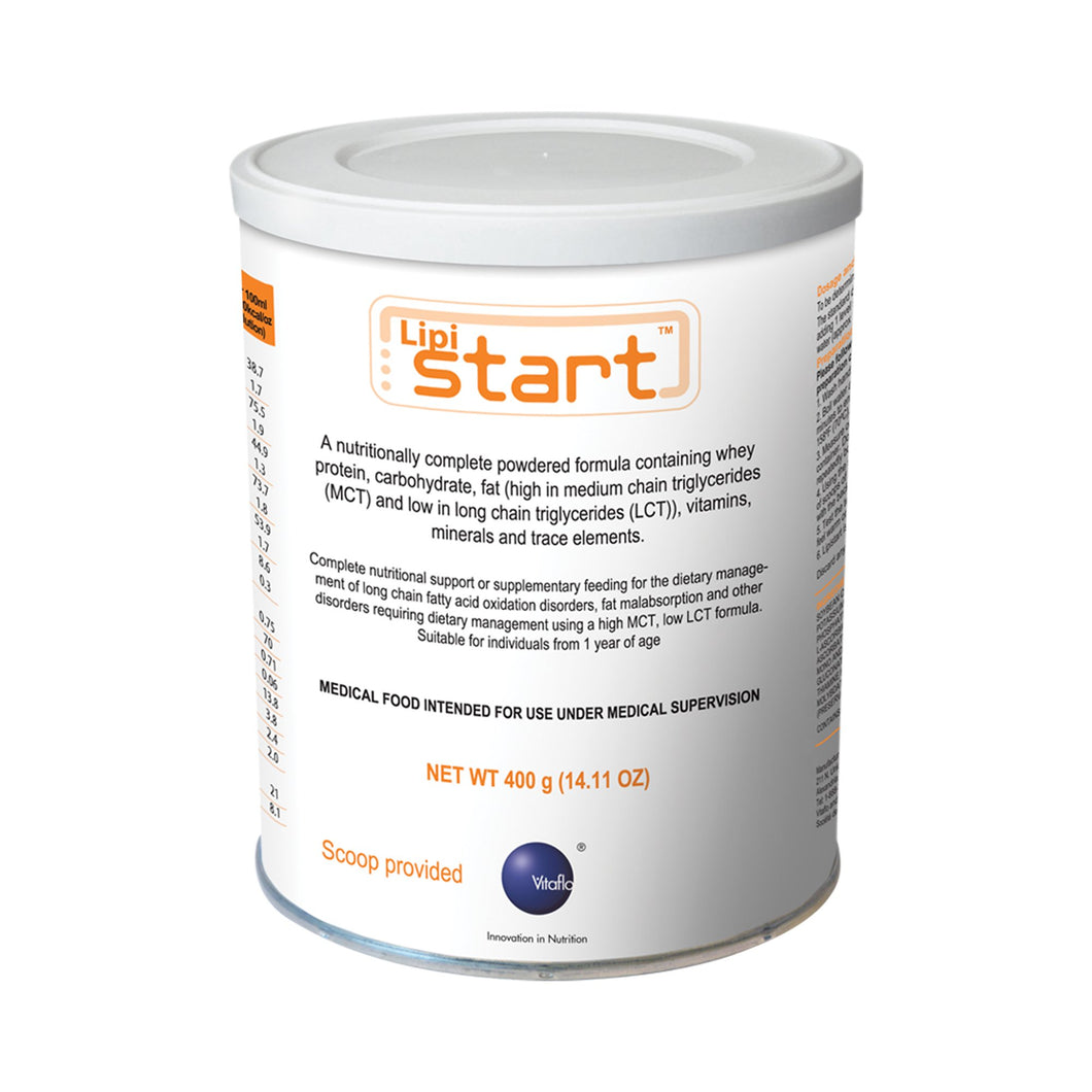 Metabolic Oral Supplement Lipistart™ Unflavored 400 Gram Can Powder 