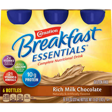  Oral Supplement Carnation® Breakfast Essentials® Rich Milk Chocolate Flavor Ready to Use 8 oz. Bottle 