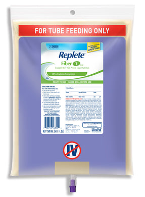  Tube Feeding Formula Replete® Fiber 50.7 oz. Bag Ready to Hang Unflavored Adult 