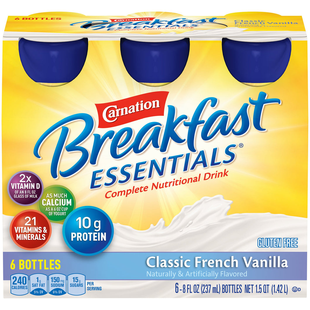  Oral Supplement Carnation® Breakfast Essentials® French Vanilla Flavor Ready to Use 8 oz. Bottle 