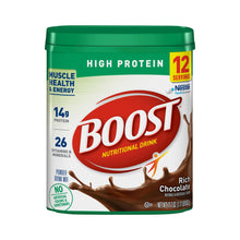 Load image into Gallery viewer,  Oral Supplement Boost® High Protein Rich Chocolate Flavor Powder 17.7 oz. Canister 
