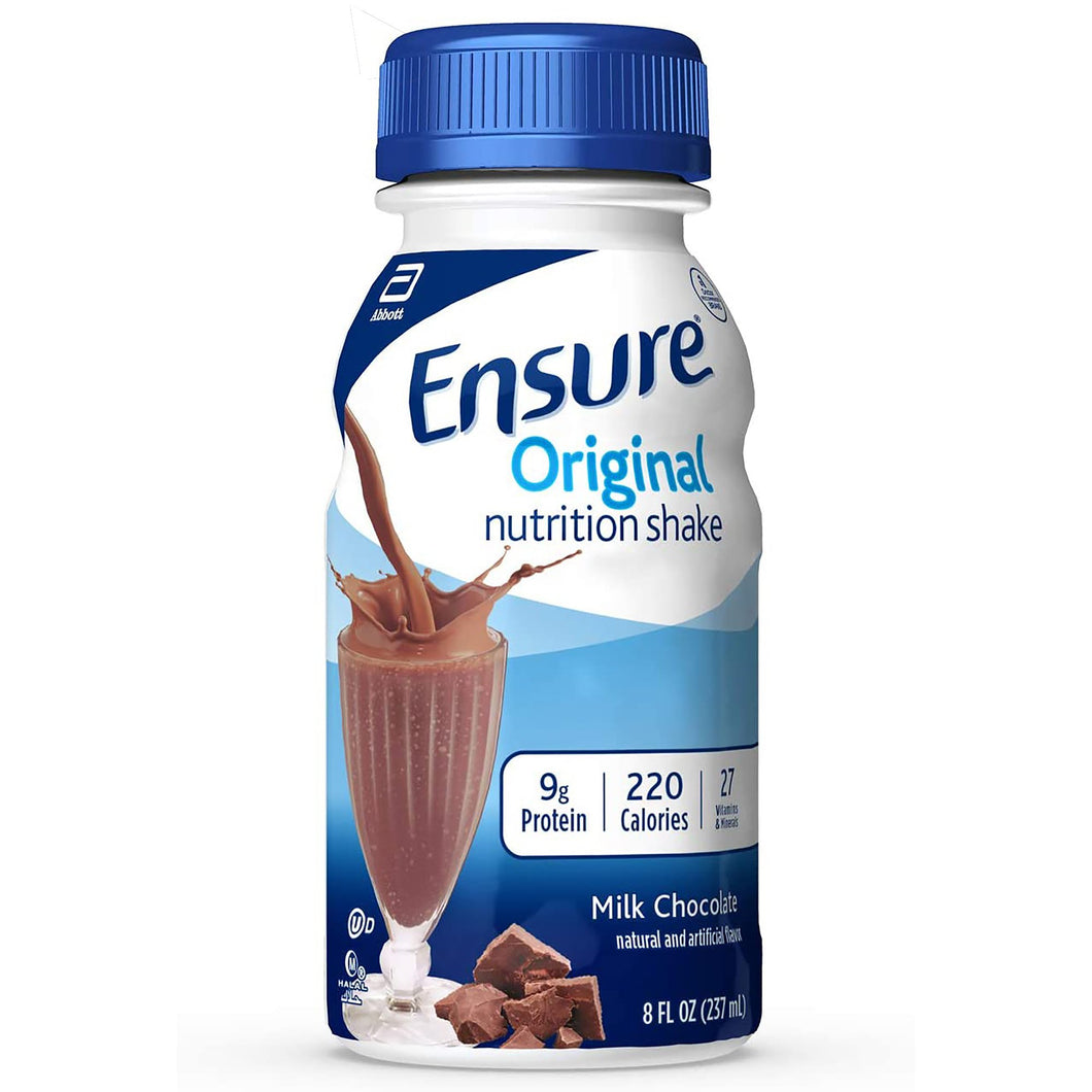  Oral Supplement Ensure® Original Chocolate Flavor Ready to Use 8 oz. Bottle 