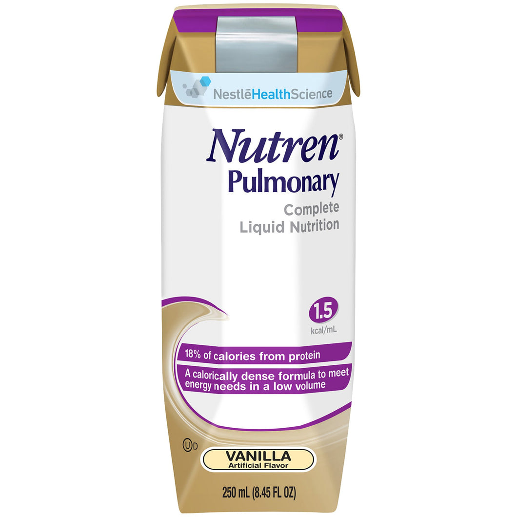  Oral Supplement / Tube Feeding Formula Nutren® Pulmonary Vanilla Flavor Ready to Use 250 mL Carton 